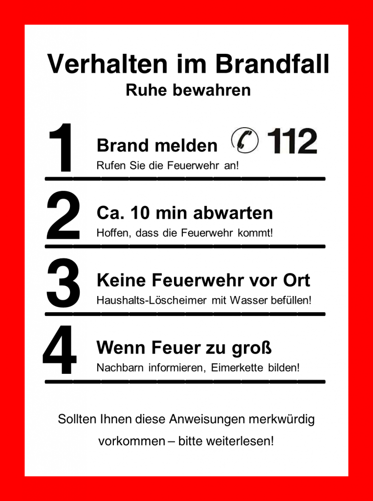 Verhalten im Brandfall